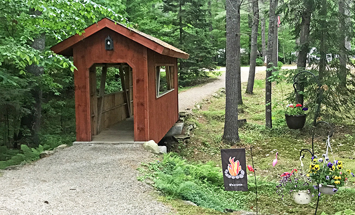 Covered Bridge at Pine Haven Campground